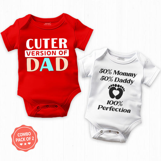 Mom and Dad Pack of 2 Rompers - Set B