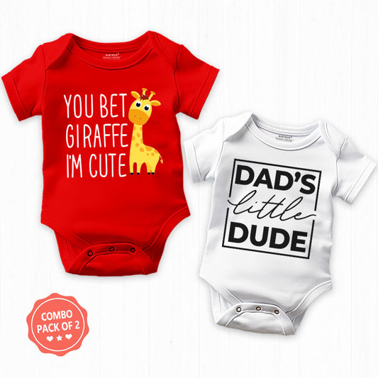 Dad's Little Dude - Romper Combo Set of 2