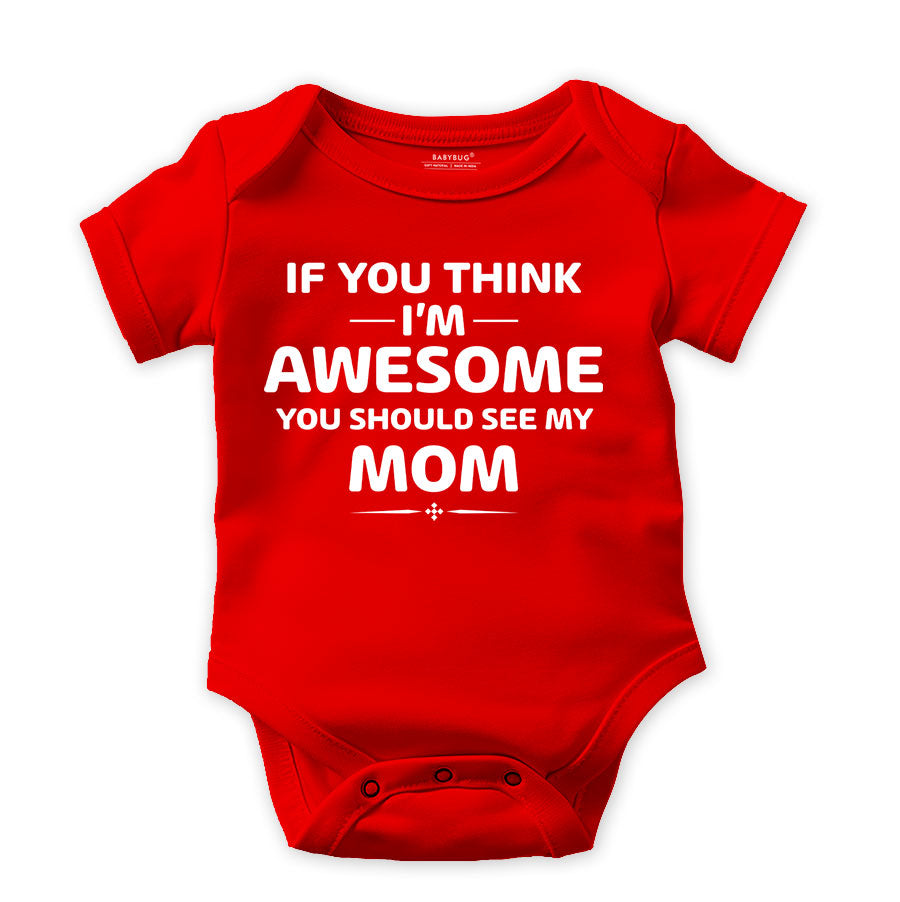 If you think I am Awesome and Cuter Version of Dad - Combo Set of 2