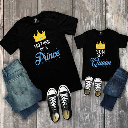 Mother Of a Prince & Son of a Queen Matching T-Shirts