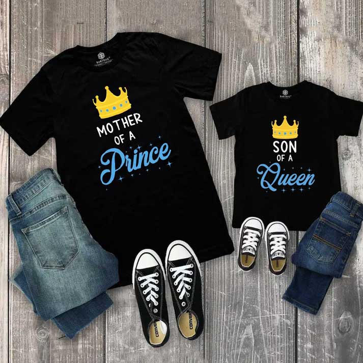 Mother Of a Prince & Son of a Queen Matching T-Shirts