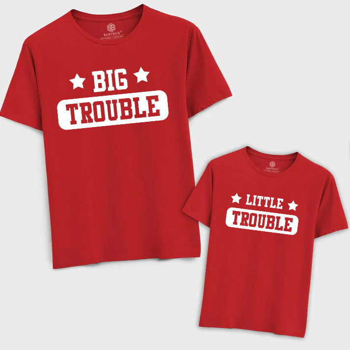 Big Trouble Little Trouble Matching T-shirts Set