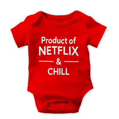 Product of Netflix and Chill baby romper