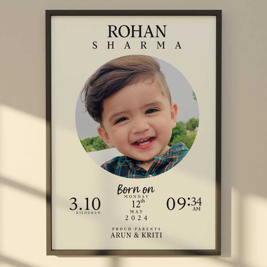 Babybug™ Birth Details & Photo Print Newborn Frame