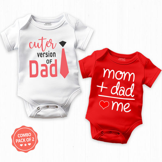 Cuter Version of Dad | Combo Pack of 2 Rompers