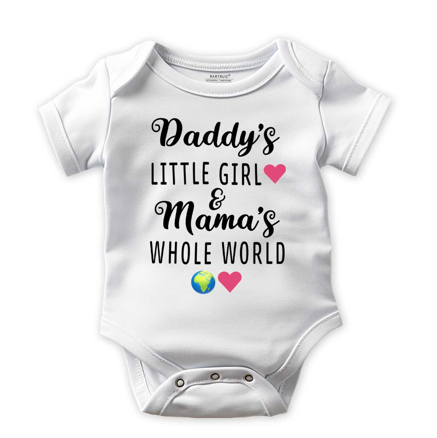 Daddy's Little Girl and Mama's Whole World Cotton Romper