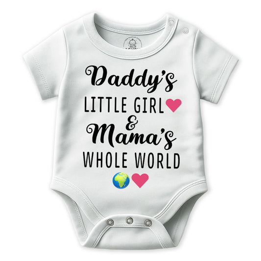 Daddy's Little Girl and Mama's Whole World Cotton Romper