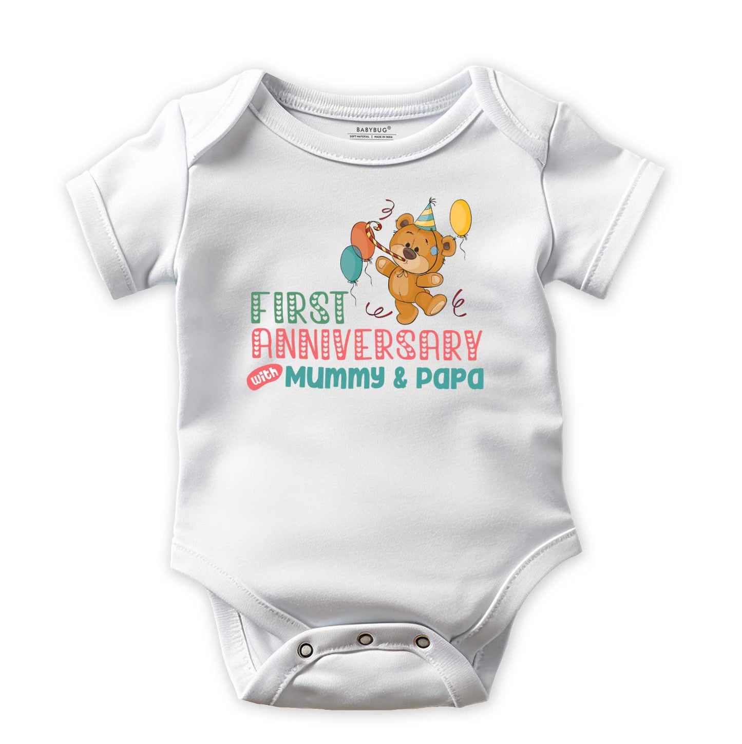 First Anniversary with Mummy Papa Baby Romper