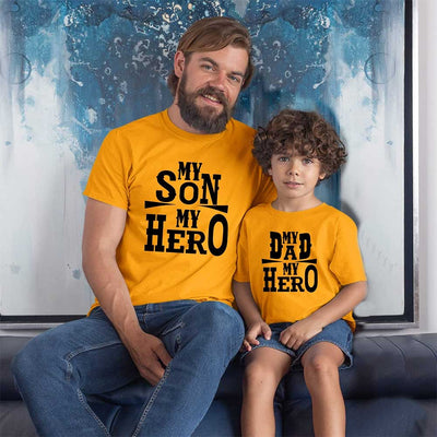 Dad Hero & Son Hero T-shirts Set