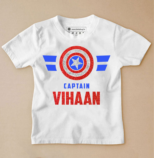 Superhero Captain Name Customized T-shirt