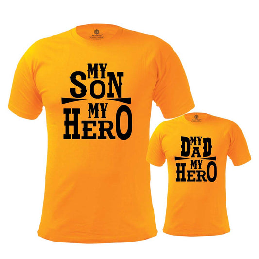 Dad Hero & Son Hero T-shirts Set