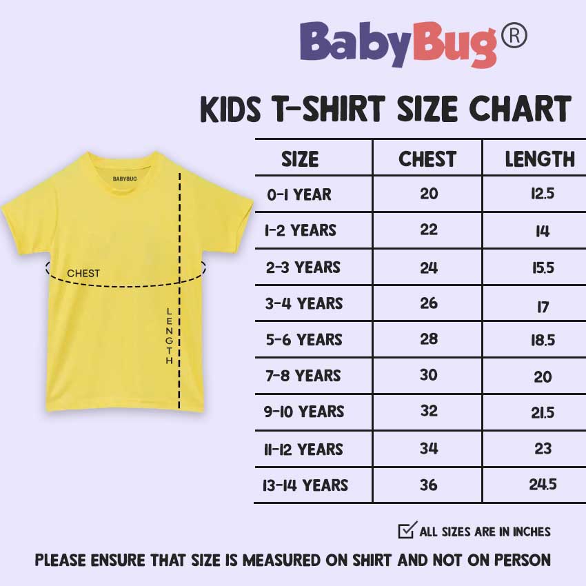 Size chart for on sale 1 year old boy