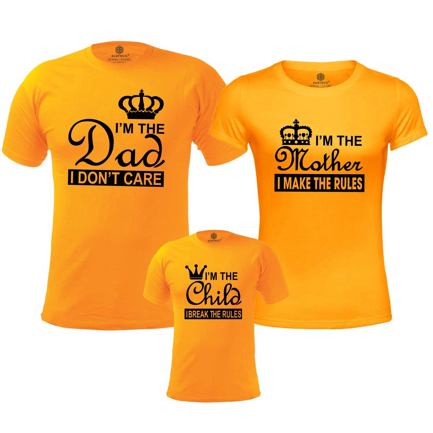 Family t shirts online set of 3